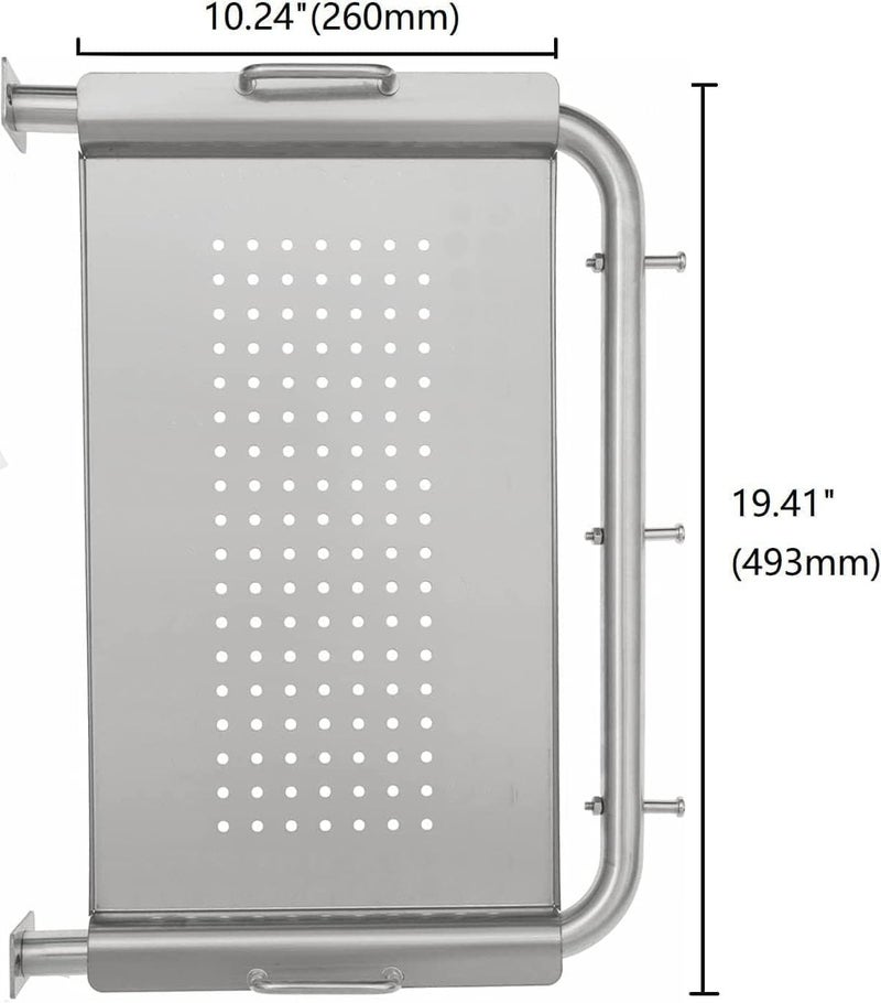 BBQ-PLUS Stainless Steel Grill Side Shelf for Pit Boss 700/820/1000 Series Pellet Grills, Grill Shelf Attachment with Serving Tray, Pellet Grill Accessories for Pit Boss - Image 3